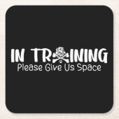 In Training Please Give Us Space For Dog Trainers Kartonnen Onderzetters (Voorkant)