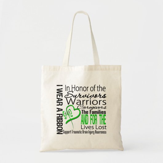 In Tribute Collage Traumatic Brain Letjury Tote Bag (Voorkant)