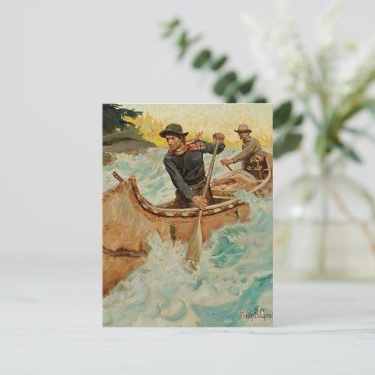 In Troebel Water Westerse Kunst door Philip R Good Briefkaart (Staand voorkant)