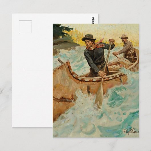 In Troebel Water Westerse Kunst door Philip R Good Briefkaart (Voorkant / Achterkant)