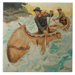 In Troebel Water Westerse Kunst van Philip R Goodw Tegeltje