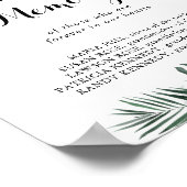 In Tropische Groen Wit Bloemige Liefdevolle Herinn Poster (Hoek)