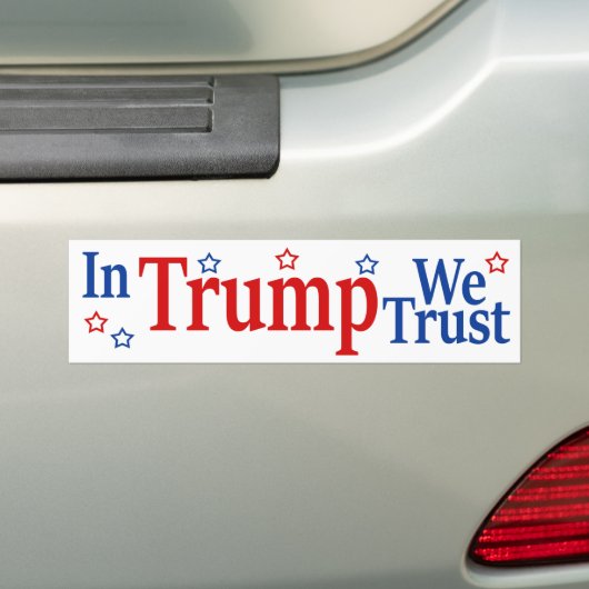 In Trump vertrouwen we Bumpersticker (Op auto)