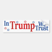 In Trump vertrouwen we Bumpersticker (Voorkant)