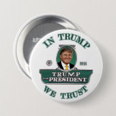 In Trump vertrouwen we Ronde Button 7,6 Cm (Voorkant /achterkant)