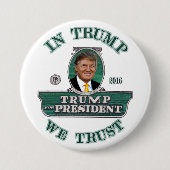 In Trump vertrouwen we Ronde Button 7,6 Cm (Voorkant)
