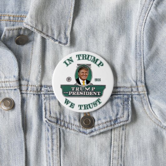 In Trump vertrouwen we Ronde Button 7,6 Cm (In situ)