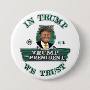 In Trump vertrouwen we Ronde Button 7,6 Cm