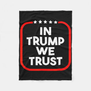 In Trump We Trust Pro-trump 2024 Conservatief Patr Fleece Deken
