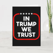 In Trump We Trust Pro-trump 2024 Conservative Patr Kaart (Voorkant)