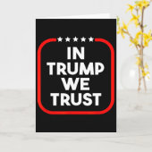 In Trump We Trust Pro-trump 2024 Conservative Patr Kaart (Gele Bloem)