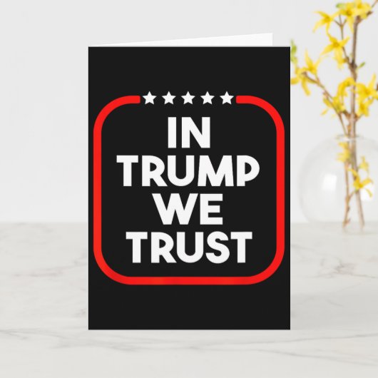 In Trump We Trust Pro-trump 2024 Conservative Patr Kaart (Gele Bloem)