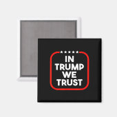 In Trump We Trust Pro-trump 2024 Conservative Patr Magneet (Voorkant / Achterkant)