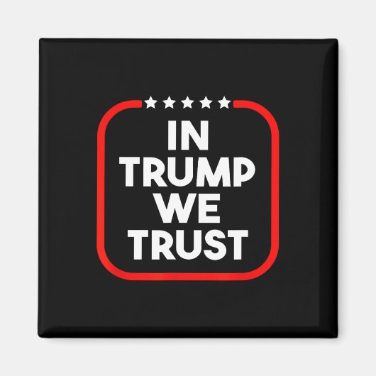 In Trump We Trust Pro-trump 2024 Conservative Patr Magneet (Voorkant)