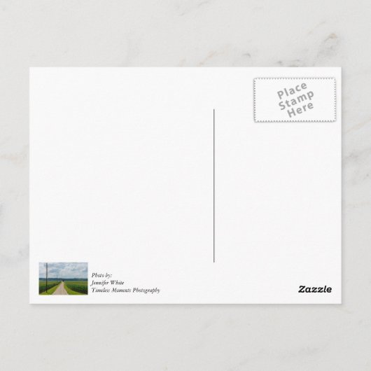 In tussen Corn-velden Briefkaart (Achterkant)