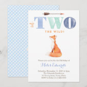 In TWEE de bossen. Wild Fox 2e verjaardag voor Boy Kaart (Voorkant / Achterkant)