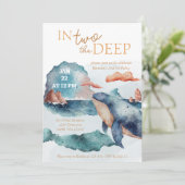In Twee De Diepe Oceaan Walvis Tweede Verjaardag Kaart (Staand voorkant)