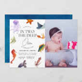In twee de diepe, onderwater 2e verjaardag kaart (Voorkant / Achterkant)