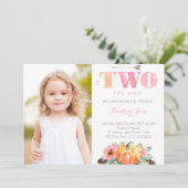 In TWEE de Wilde, Boho Herfst 2e verjaardag Kaart (Staand voorkant)