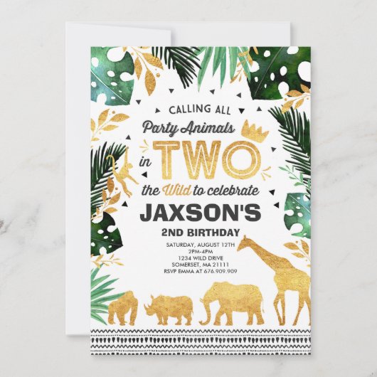 In twee delen van het Oerwoud van de uitnodiging t (Voorkant)