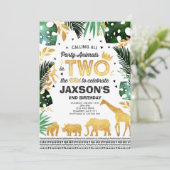 In twee delen van het Oerwoud van de uitnodiging t (Staand voorkant)