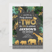 In twee delen van het Oerwoud van de uitnodiging t (Voorkant)