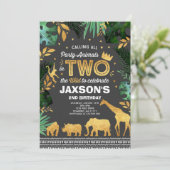 In twee delen van het Oerwoud van de uitnodiging t (Staand voorkant)