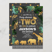 In twee delen van het Oerwoud van de uitnodiging t (Voorkant / Achterkant)