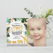 In twee delen van het Oerwoud van de uitnodiging t (Staand voorkant)