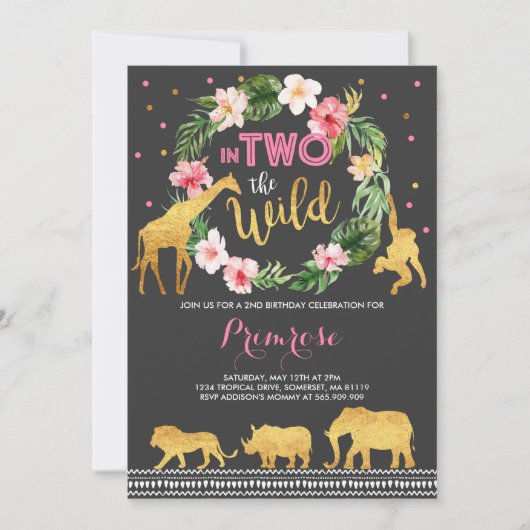 In twee delen van het Oerwoud van de uitnodiging t (Voorkant)