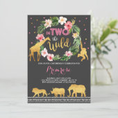 In twee delen van het Oerwoud van de uitnodiging t (Staand voorkant)