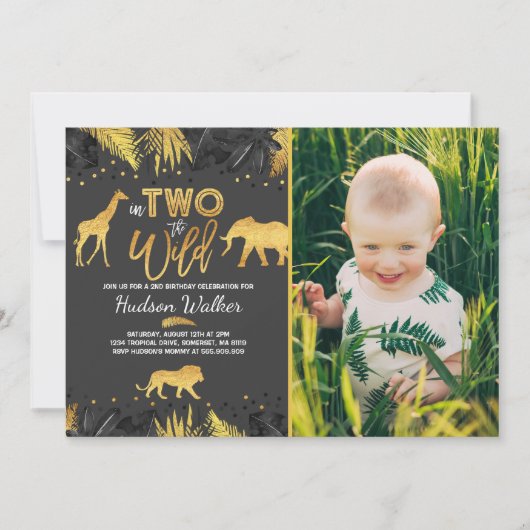 In twee delen van het Oerwoud van de uitnodiging t (Voorkant)