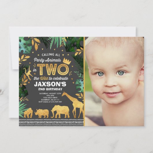 In twee delen van het Oerwoud van de uitnodiging t (Voorkant)