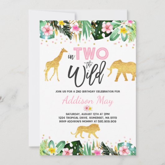 In twee delen van het Oerwoud van de uitnodiging t (Voorkant)