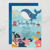 In twee diep, onderwater 2de verjaardag kaart (Voorkant / Achterkant)