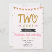 In twee veel feestelijke verjaardagsuitnodiging kaart (Voorkant)