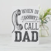 In Twijfel Belt Papa Leuk Voor Vaderdag Feestdagenkaart (Staand voorkant)