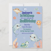 In TWO Deep, Blue Under the Sea 2nd Birthday  Kaart (Voorkant)