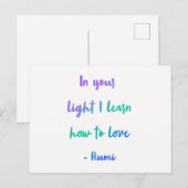 In uw licht briefkaart (Voorkant / Achterkant)