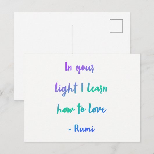 In uw licht briefkaart (Voorkant / Achterkant)