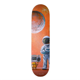 In Uw Ogen - Astronaut & Robot Boombox Persoonlijk Skateboard