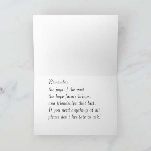 In uw tijd van verdriet kaart (Binnen)