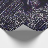 In Verkeerspalmen zwart glanzend verpakkingspapier Cadeaupapier (Hoek)