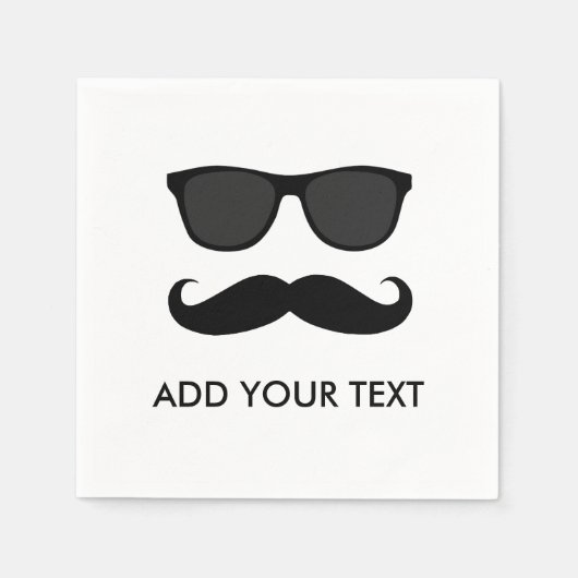 IN VERMOMMING ZWARTE SNOR ZONNEBRIL PARTY SERVET (Voorkant)