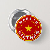 in vietnam vervaardigd etiket onder de productvlag ronde button 5,7 cm (Voorkant /achterkant)