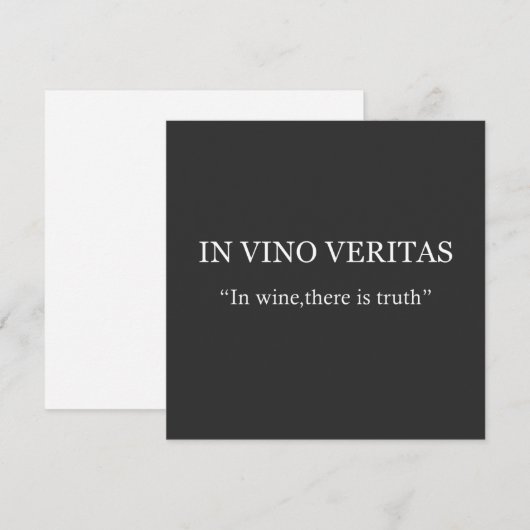 In vino veritas (Voorkant / Achterkant)