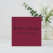 In vino veritas (Staand voorkant)