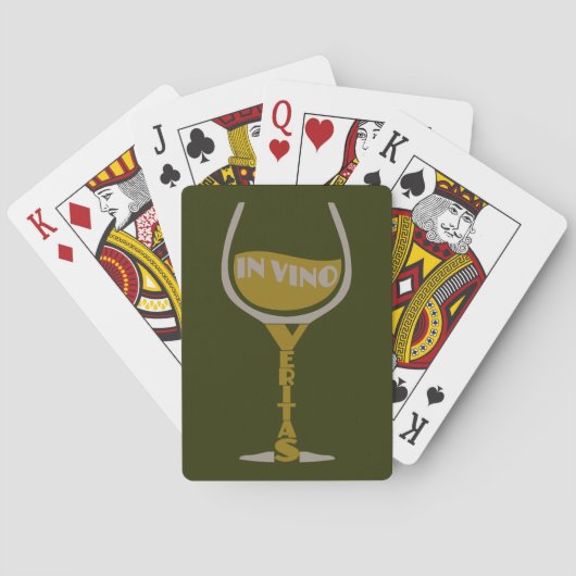 In Vino Veritas aangepaste speelkaarten (Achterkant)