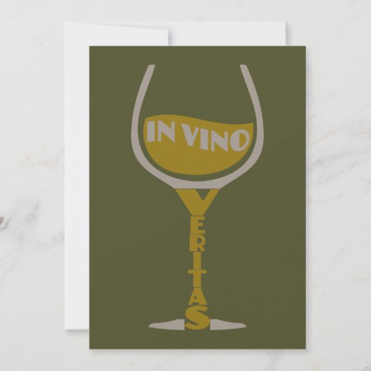 In Vino Veritas aangepaste uitnodigingen (Voorkant)