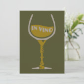In Vino Veritas aangepaste uitnodigingen (Staand voorkant)